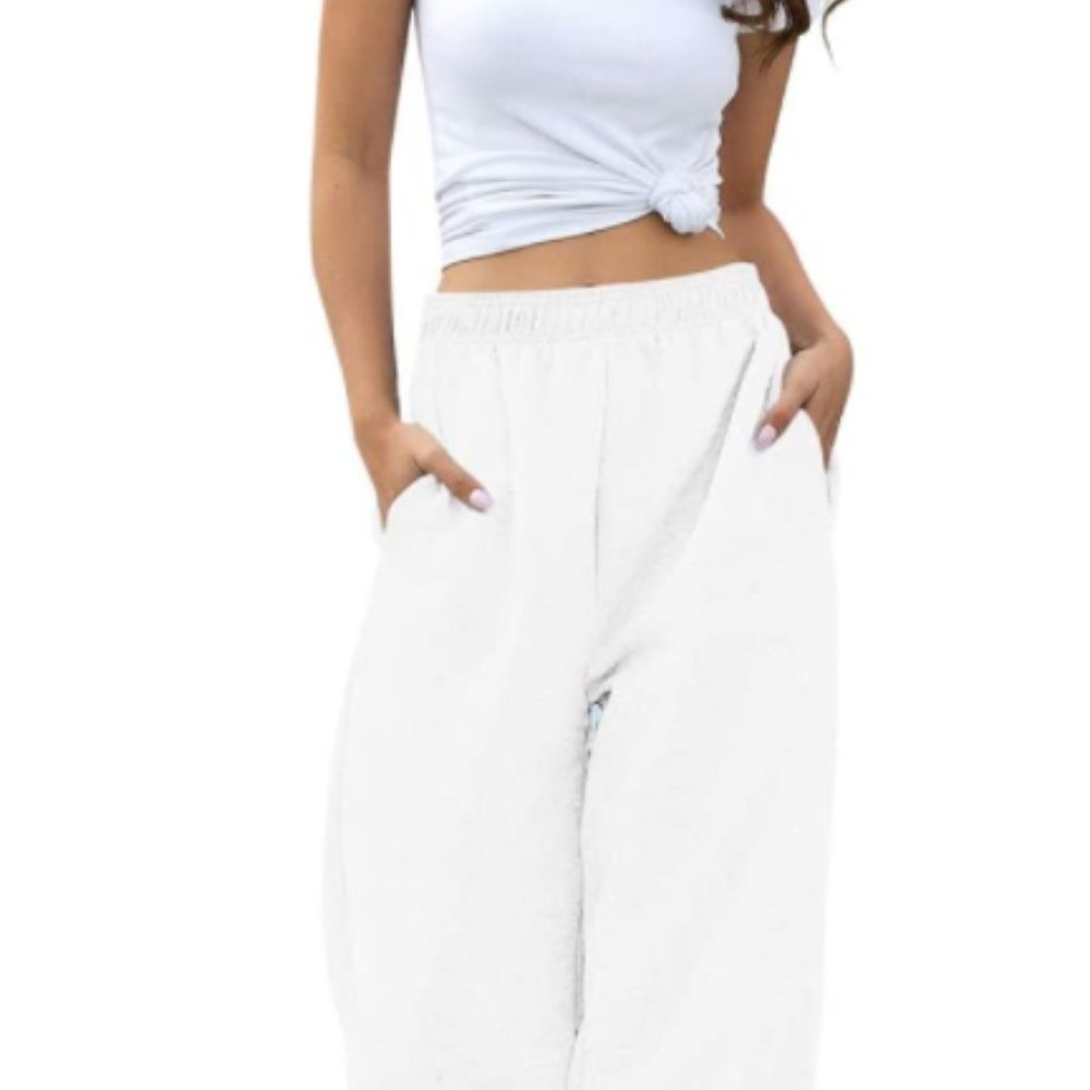 HeSaYep Women's High Waisted Sweatpants Workout Active Joggers Pants Baggy Loung